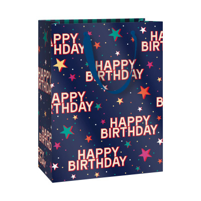Пакет подарунковий Starlett 23×30×13 см Dark Blue/Turquoise