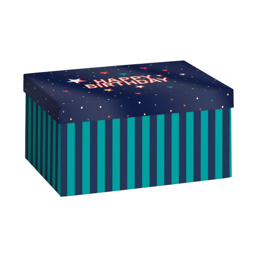 Коробка подарункова Starlett 16,5×12×24 см Dark Blue/Turquoise