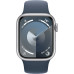 Смартгодинник Apple Watch Series 9 GPS 41mm Silver Aluminium Case with Storm Blue Sport Band – M/L