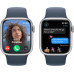 Смартгодинник Apple Watch Series 9 GPS 41mm Silver Aluminium Case with Storm Blue Sport Band – M/L